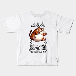 Thai Tattoo Parody "Sak Yant Tiger" Kids T-Shirt